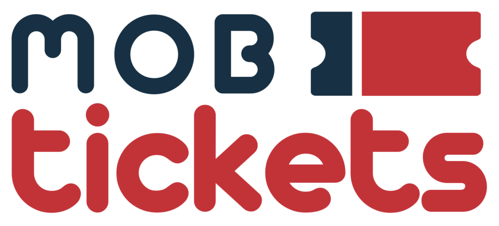 logo mobtickets vermelho azul